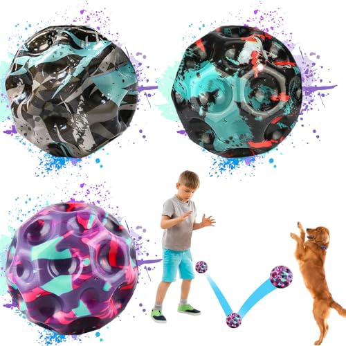 Wenosda – Lot De 8 Balles Rebondissantes Astro 7 Cm – Mousse Zéro Gravité, Couleurs Unies Et Irisées