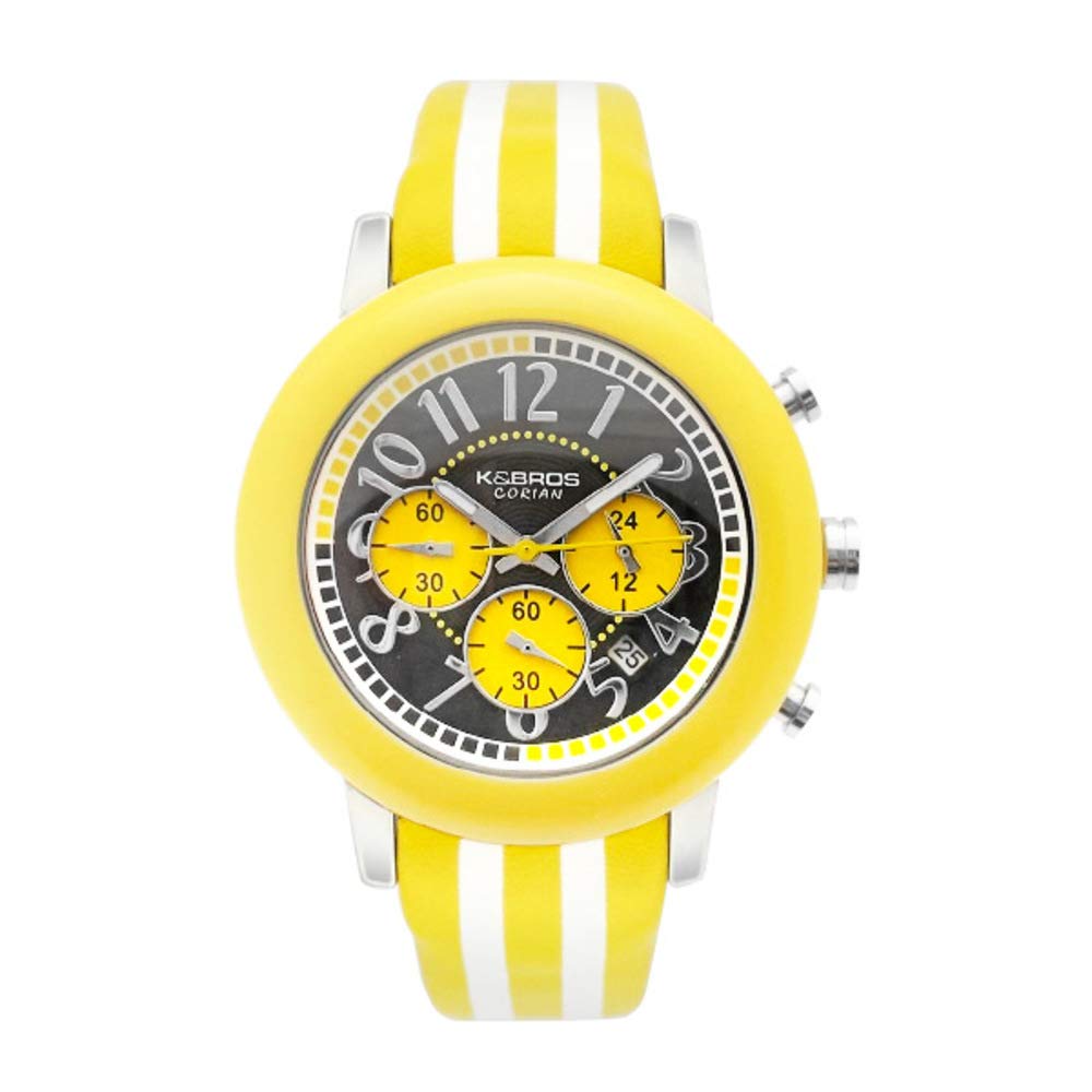 K&Bros Orologio Unisex Analogico Al quarzo con cinturino Pelle di vitello 9427-3-710