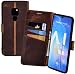 Produktbild Suncase Book-Style kompatibel für Huawei Mate 20 Hülle (Slim-Fit) Leder Tasche Handytasche Schutzhülle Case (mit Standfunktion und Kartenfach - Bruchfester Innenschale) in antik Coffee