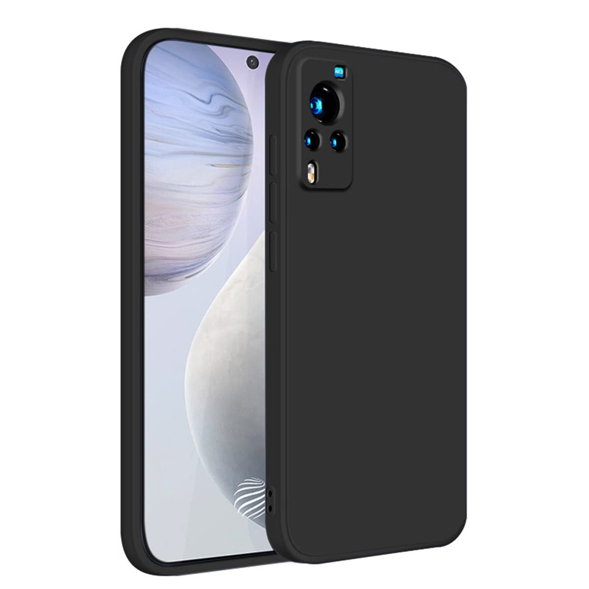 LIRAMARK Silicone Soft Back Cover Case for Vivo X60 (Black) (B0B3FCP8RH) Amazon Price History, Amazon Price Tracker