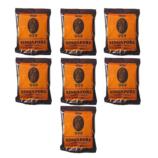 Mitra 999 Singapore Sambrani Dhoop Loban Powder 50g Pack of 7 Packets (7 x 50g = 350g)