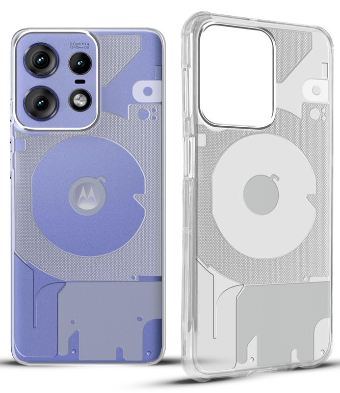 Mr. Case Soft Transparent Hybrid Slim Fit Frosted Matte Silicone TPU Back Cover for Motorola Moto Edge 50 Pro 5G -Transparent (Silver Ring) (B0D4F2ZMVB) Amazon Price History, Amazon Price Tracker