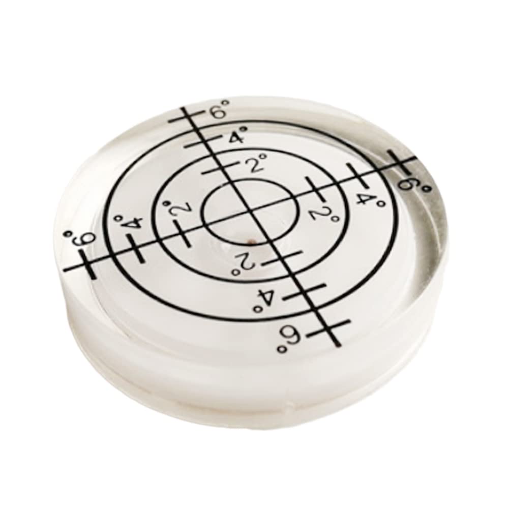 Tinysiry White Mini Level Bubble, 32X7mm Circular Bullseye Level Inclinometers For Leveling Phonograph, Round Bullseye Design Leveler Tool