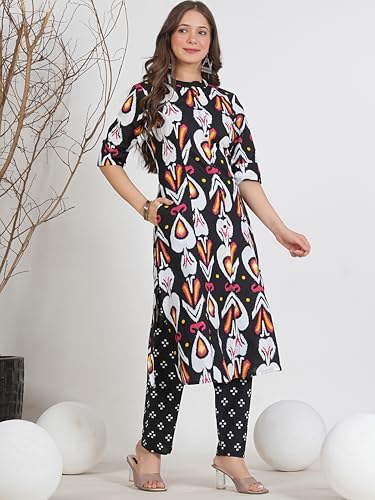 Image of rytras Women's Cotton A-Line Kurta Set with Palazzo Pants