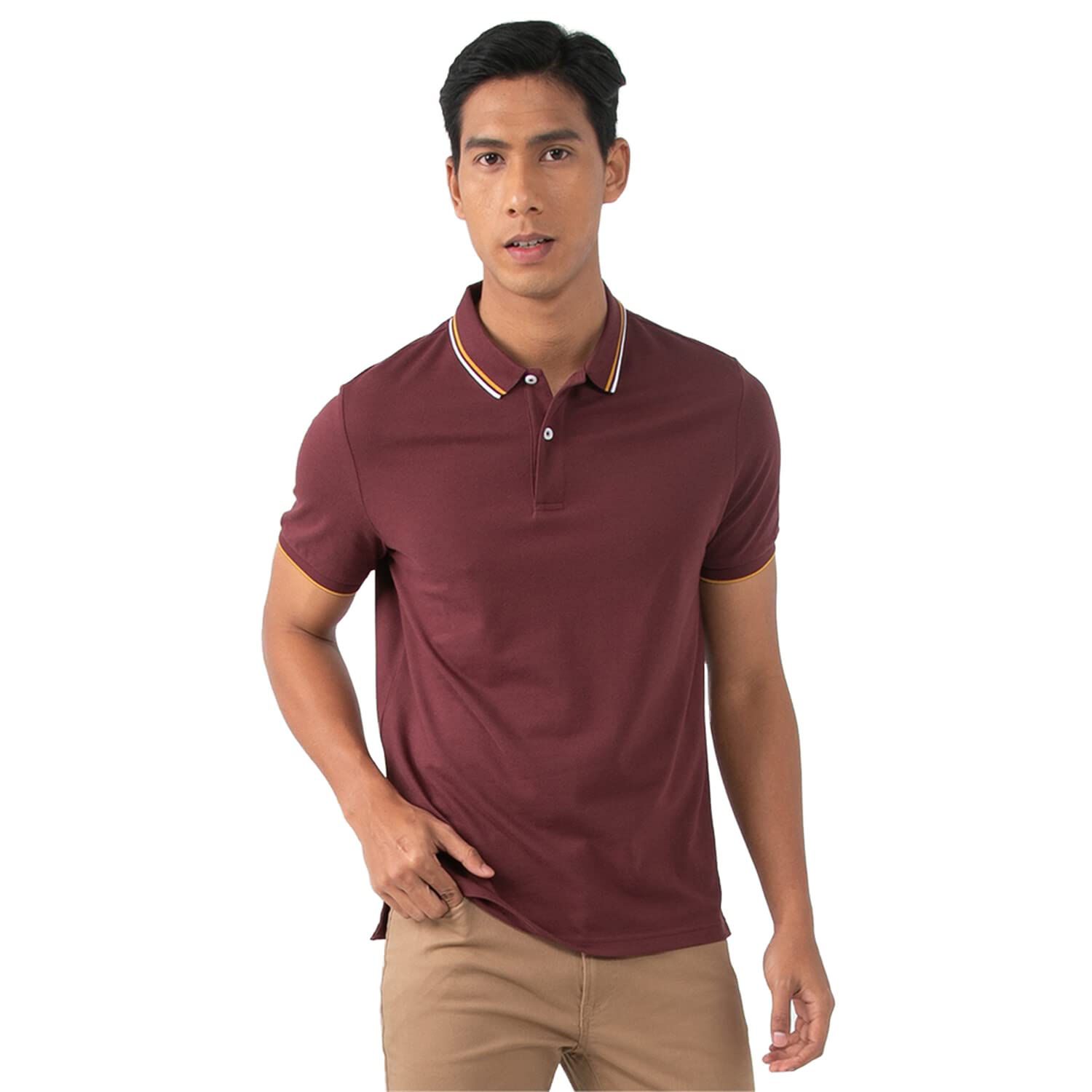 GiordanoMen's Solid Cotton Polo