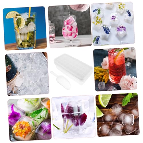 Molde para cubitos de hielo de silicona con tapa y base miniatura 6