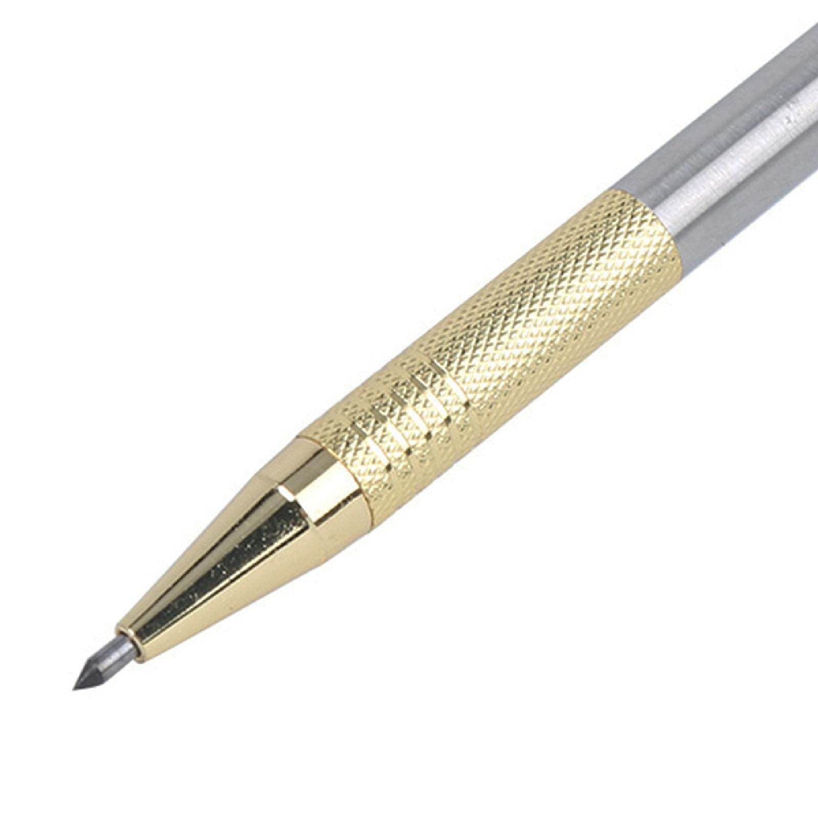 15 piezas de carburo de tungsteno punta Scriber, herramienta de metal Scribe pluma, grabado grabado curva, herramientas con clip para cerámica de acero inoxidable, vidrio/hoja de metal, plata