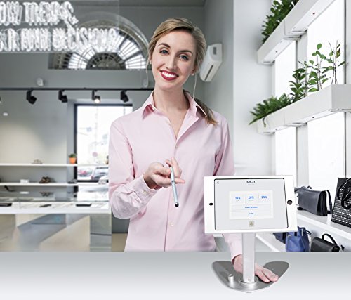 Dual Kiosk Stand- Cta Aluminum Stand With Locking Case And Cable. 360-Degree Rotating Base. Enclosure Designed For Ipad Mini Generations 1-5 With Access To All Ports And Buttons, Silver (Pad-Askm) #TOP1