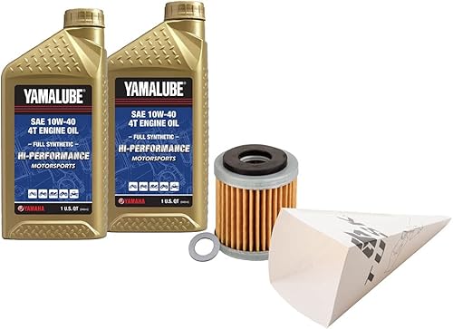 Tusk - Kit de cambio de aceite de 4 tiempos para Yamalube Hi-Perf. sintético 10W-40 para YAMAHA YFZ 450 2006-2009, 2012-2013