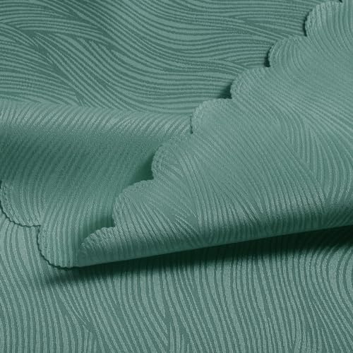 SPRICA Round Jacquard Tablecloth 120cm Water Resistance Solid Colour Table Cover, Water Ripples Pattern Design - Image 4
