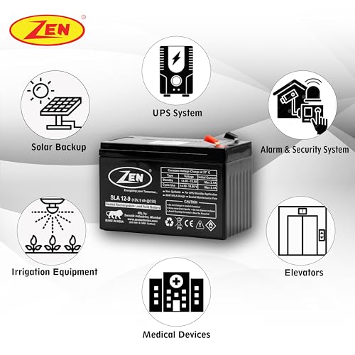 ZEN 12 Volt 9 Ah SMF/VRLA Battery |Solar for UPS, Inverters, and Solar Applications. - Image 4