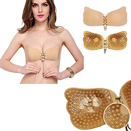 Sutian Adesivo Invisivel Levanta E Aumenta Seio Push Up Brb R25 Cor:Bege;Tamanho:P