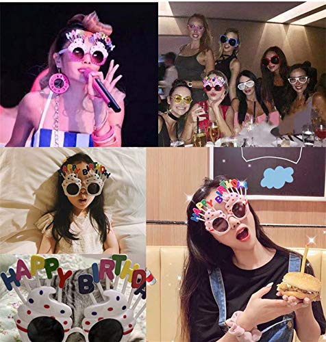 Confezione Da 2 Occhiali Da Sole Per Compleanno Con Scritta Happy Birthday E Cupcake – Accessori Divertenti Per Foto E Feste