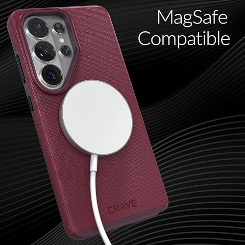 Image of Crave for Samsung Galaxy S26 Ultra Case, Compatible with MagSafe Shockproof Protection Dual Layer Case for Samsung Galaxy S26 Ultra (6.9 inch) - Berry