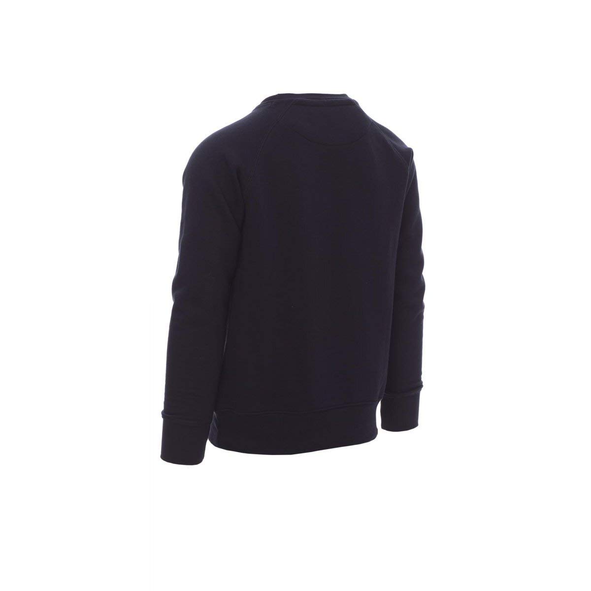 PAYPER Mistral+ Felpa Girocollo da Uomo a Manica Lunga Raglan Misto Cotone Polsini Vita in Costina Elasticizzata Bianco