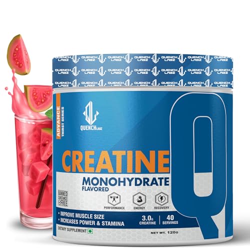 Image of Creatine Powder 3000 mg | Mircronized Creatine Monohydrate | Creatine Monohydrate 100g for For Lean Pump and Volumization | Gym Supplement for Men for Pump and Strenght - Unflavoured Powder - 33 Servings - Pouch (120 GM, Guava)