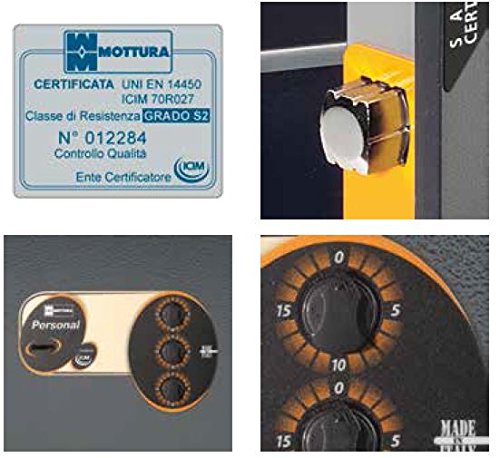 MOTTURA Cassaforte da murare a chiave e combinazione meccanica