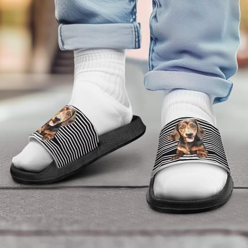 Kids Slides Boys Girls Toddlers Shower Slippers Cute Cartoon Open Toe Sandals Cushioned Thick Sole Beach Pool Shoes3