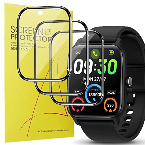 Film protecteur Woneligo W13 en verre 3D flexible pour écran de montre connectée Lot de 3