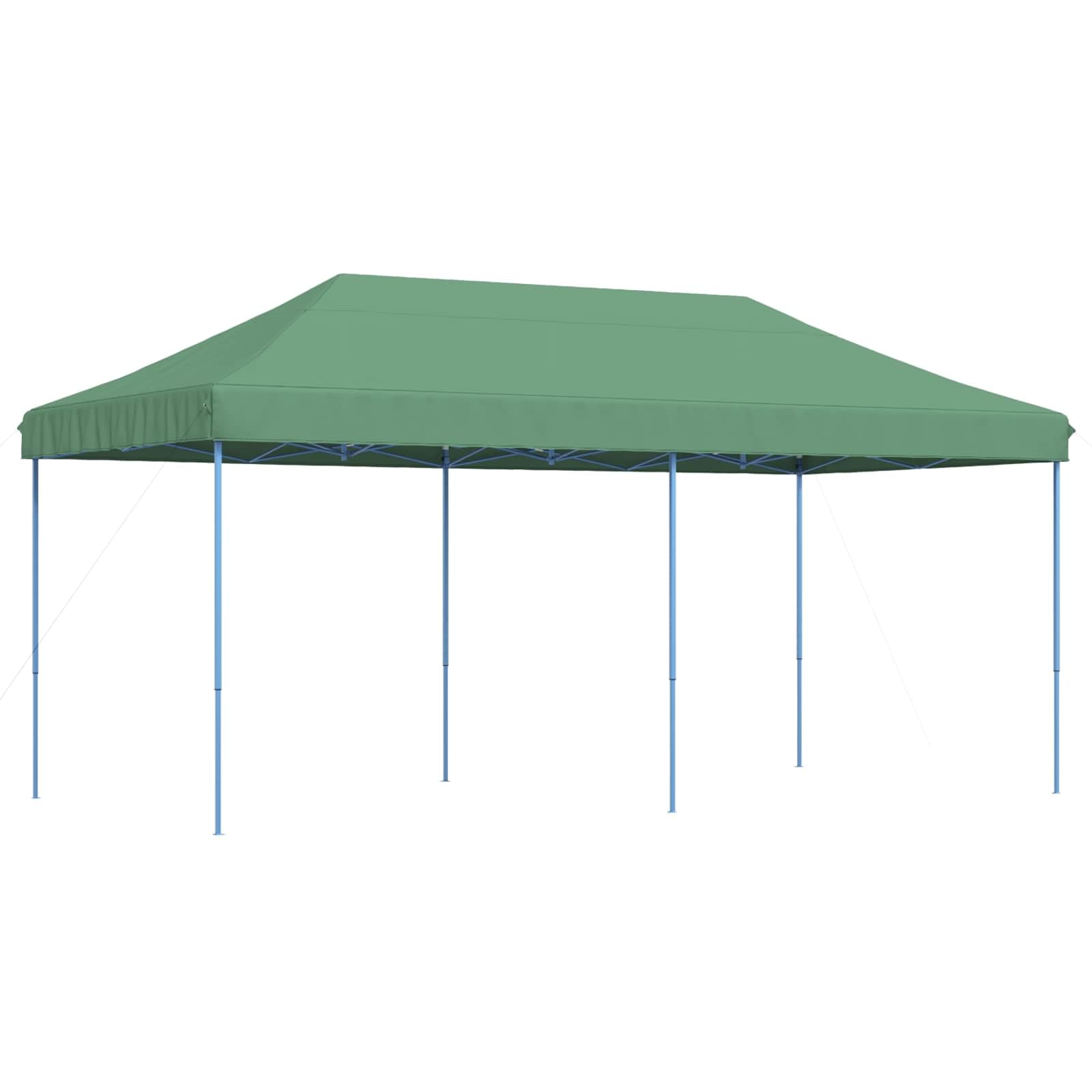 Namiot imprezowy, zielony, z tkaniny Oxford, 292 x 580 x 315 cm, składany namiot ogrodowy z dachem wodnym, wiatroszczelny pawilon do użytku na zewnątrz, na kemping, wesele, grillowanie, taras