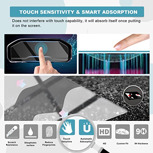 Image of CDEFG 2022-2025 2026 Silverado Screen Protector for 2022-2025 2026 Chevy Silverado Pickup Truck Instrument Cluster Screen Protector Screen Cover Tempered Glass 2022-2026 Silverado Truck Accessories