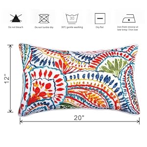 Outdoor Lumbar Pillows - Decorative Pillows with Insert Included Set of 2 Outdoor Pillows for Patio Furniture 12x20 Inch Outdoor Lumbar Pillows Decorative Pillows with Insert Included Set of 2 Outdoor Pillows for Patio Furniture 12×20 Inch