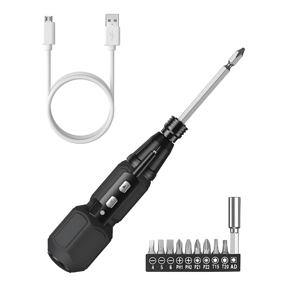 UDSKNV[KSL Cordless Electric Screwdriver Rechargeable Power Tool Set, Portable Repair Kit Featuring LED Lighting