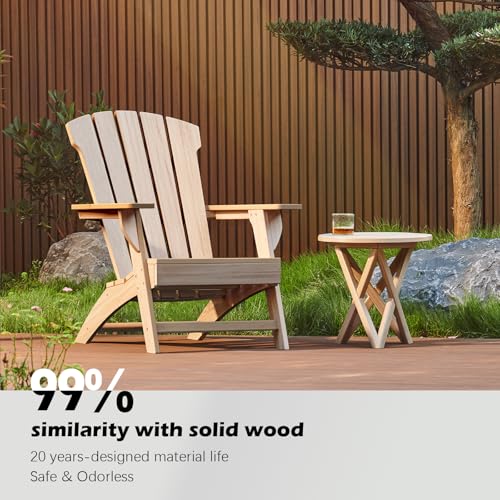 Yardcom PAA01-8 Adirondack Chair, 110°Ergonomics Plastic Extra Tall Adirondack Chairs, Hdpe All-Weather Plastic Patio Outdoor Chair, High Foamed Polyethylene Fire Pit Chair thumb #4