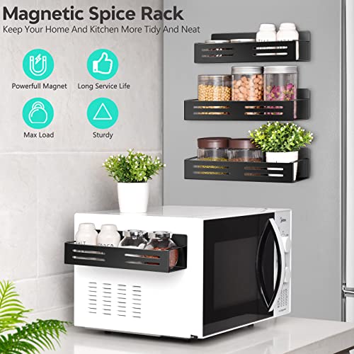 Magnetic Spice Racks For Refrigerator With Hooks Keep Your Kitchen Organized And Spices Easily Accessible With Moveable Fridge Magnetic Spice Shelves Magnetic Hooks Provides Extra Storage Space #TOP4