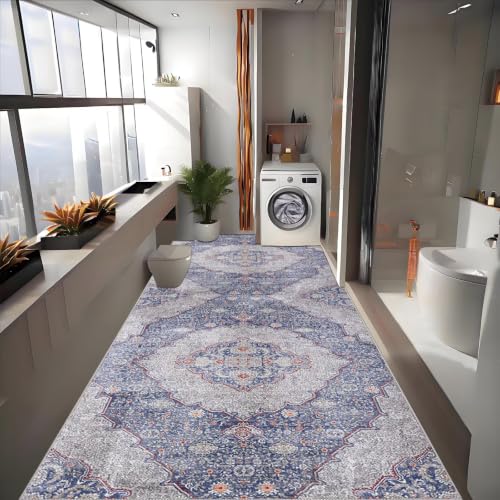 Alfombras de pasillo larga antideslizante retro para corredor 4
