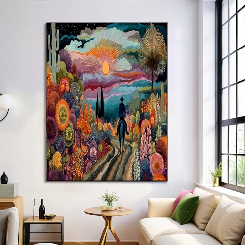 Tableau decoration murale coloré 70x100 pour habiller un grand mur
