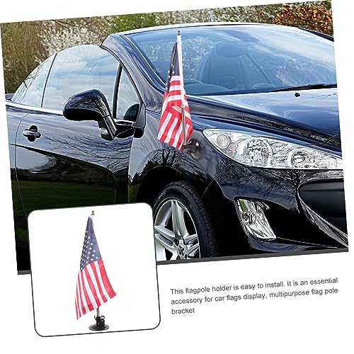 Baluue 1 Conjunto Suporte De Bandeira Com Ventosa Base De Mastro De Ventosa Suporte De Mastro De Ven