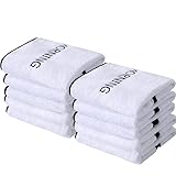 Reign VMX 10 Pieces Premium Hand Towels - Quick Drying - Microfiber Coral Velvet Highly Absorbent Towels - Multipurpose Use as Hotel, Bathroom, Shower, Spa, Hand Towel 14 x 30 inches (White)