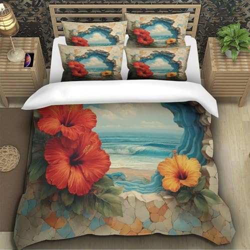 Housse de couette hypoallergénique microfibre 3D 135x200 - 5