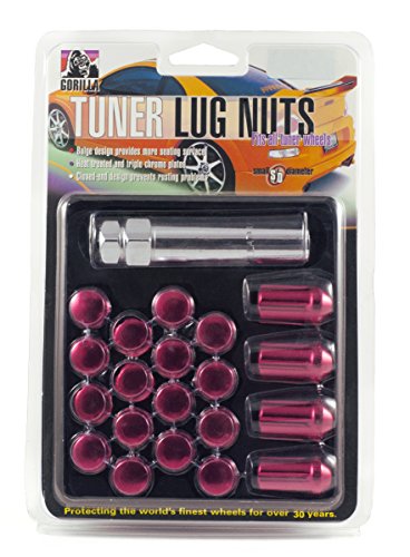 Gorilla Automotive 42123RD Red 12mm x 1.25 Thread Size Aluminum Small Diameter 5-Lug Kit, (Pack of 20)