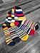 HFZBBBL Men's Colourful Striped Crew Socks 5-Pack – Soft Cotton, Breathable, Ideal Gift