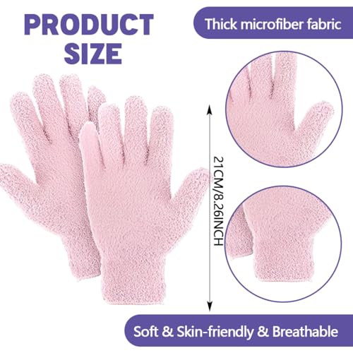 Miniatura 2 de Gnalia 2 Pares De Guantes Limpieza De Microfibra Flexibles Y Convenientes Para Polvo, Toallitas Para Persianas, Lámparas, Coches Y Muebles, Adulto Talla Única, Rosa Y Azul