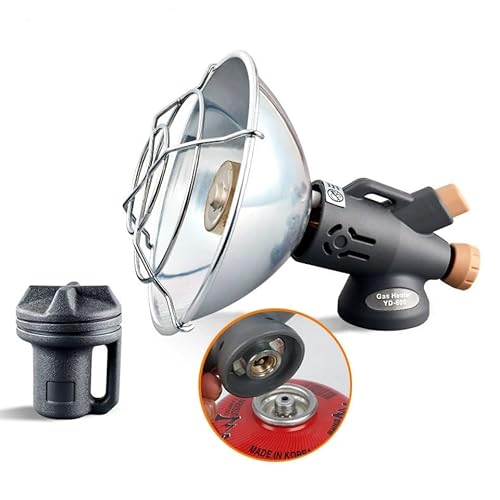 Kirnuo ヒータ、アウトドアヒーター、キャンプストーブ、ポータブル、軽量設計、釣り、キャンプ、登山に適しています (グレー - スレッドイン)