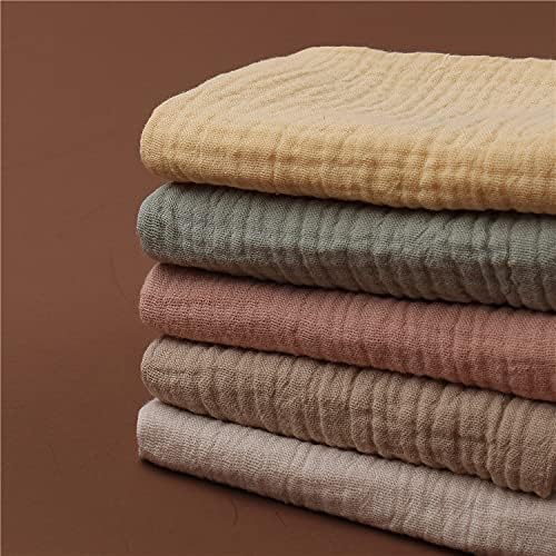 Aloonii 5 Pack Luxury Muslin Squares, Yellow, 24 x 24 cm - Image 3