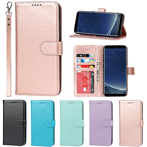 Eastwave �T���X�� �M�����N�V�[ S8 �P�[�X for Samsung Galaxy S8 Case �蒠�^ for galaxyS8 ���z�^ �J�o�[ �P�[�X �X�g���b�v�t�� PU���U�[ �J�[�h���[ ���u���X�^���h �@�\ ���邢�F �����}�O�l�b�g?