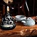 Pistha Ceramic Censer Ceramic Glaze Incense Smoke Cone Burner Backflow Censer Tower Holder for Yoga Room or Home Décor