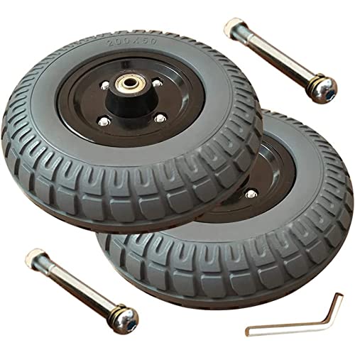 NLAVW Rueda Delantera para Silla de Ruedas de 8 Pulgadas, 2 uds, Rueda Gris para Silla de Ruedas, neumáticos reemplazables compatibles Cover
