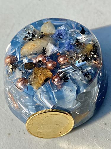 Small Tower Busters 4 Light Blue Orgone Generator Energy Accumulator Perfect Gifting Tool!!!! Made 528Hz Frequency With Om Chants Many Beautiful Ingredients And Colors!! #TOP7