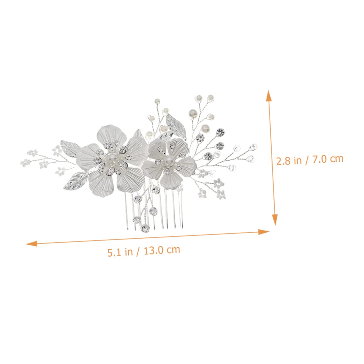 MAGICLULU 5 Piezas clip de peine de boda tocados de novia tiaras de novia pinzas para el cabello de accesorios para el cabello de dama de honor peine de peineta de flores simple