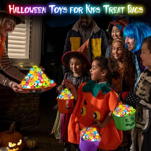 Image of 50 PCS Halloween Party Favors, Halloween Glow in The Dark Bouncy Balls | Trick or Treat Goodie Bag Fillers, Halloween Glowing Bouncy Balls Toys for Halloween Party Supplies, Party Favors