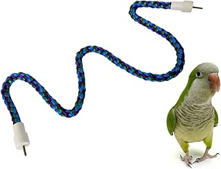 iplusmile Pássaro De Brinquedo Poleiro De Pássaro Periquito Poleiro Calopsita Corda De Brinquedo Papagaio Brinquedos De Brinquedo De Mordida De Pássaro Papagaio De Brinquedo Mordida De