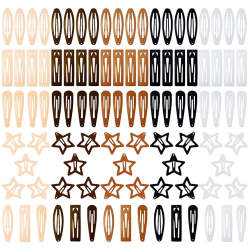 CYBAUG 100PCS Snap Hair Clips for Women, 2 Inch Non-Slip Metal Barrettes, Stylish Hair Accessories for Girls, Perfect for Daily Use and Styling