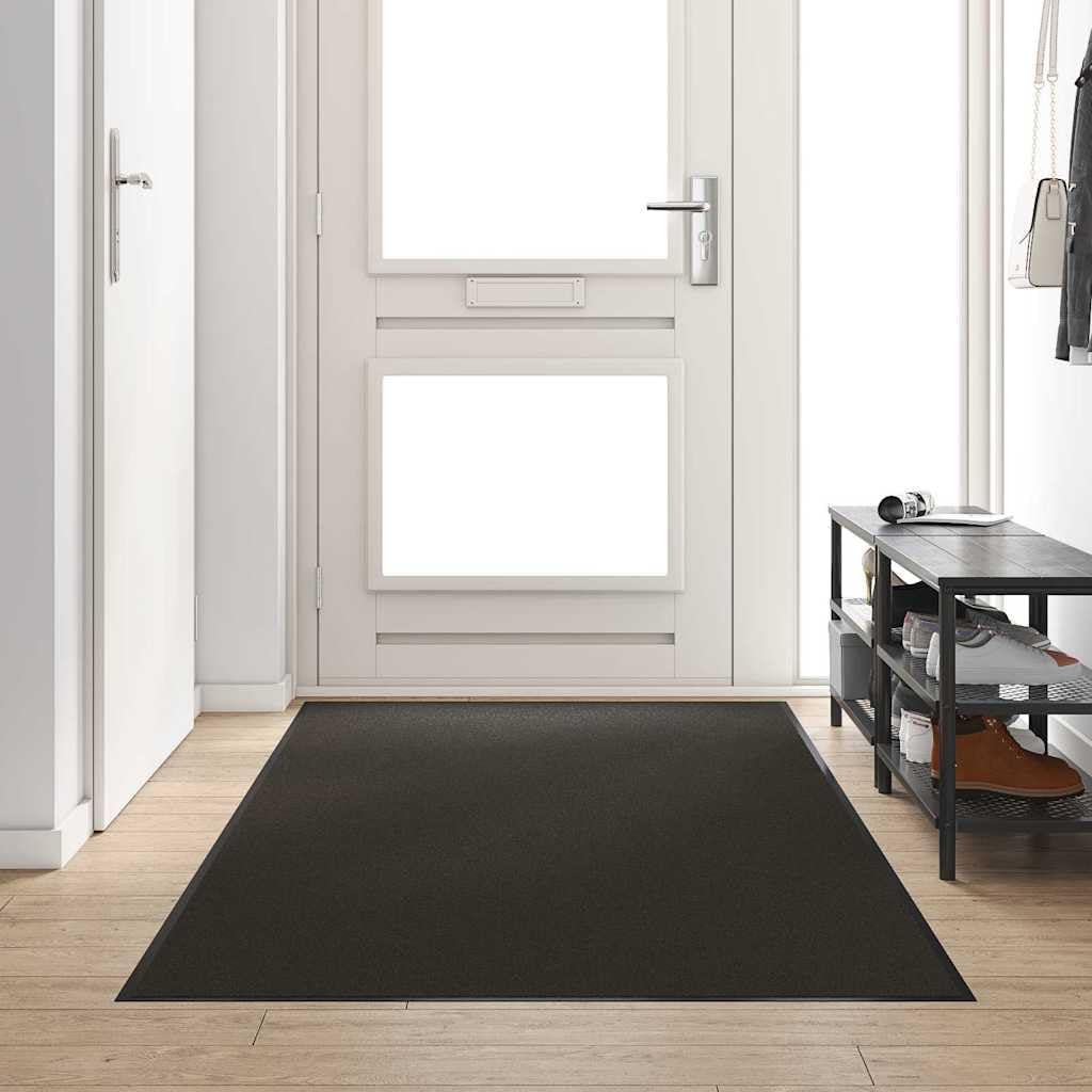 Felpudo negro 120 x 300 cm antideslizante interior