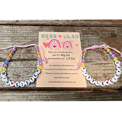 Image of Sister's Big Bracelet Gift, Little Girls' Sister Jewelry