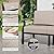 Kullavik Aluminum Patio Furniture Set,7 Pieces 7 Seat Metal Outdoor Furniture Conversation Set w/45 Propane Gas Fire Pit&Swivels,Khaki
